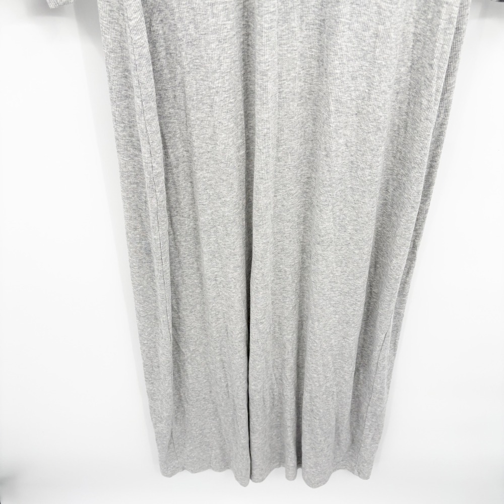 Aerie Womens Grey Ribbed Long Sleeve Low Back Bodycon Lounge Maxi Dress Size M - Picture 4 of 9